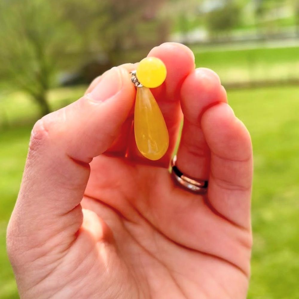 Sterling and Honey Jade Agate Earrings and Jackets